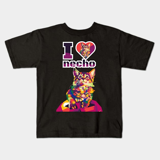 necho Kids T-Shirt by cool pop art house